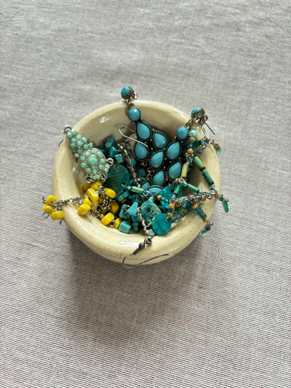 Mystery jewelry bundle of vintage Y2K colorful earrings.